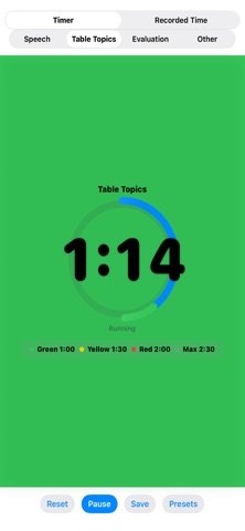 Club Meeting Timer screenshot