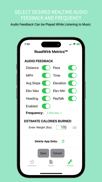 Screenshot #1 for RoadWirk Metrics™