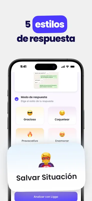 Liggo: Frases para Ligar IA screenshot 8 of 10
