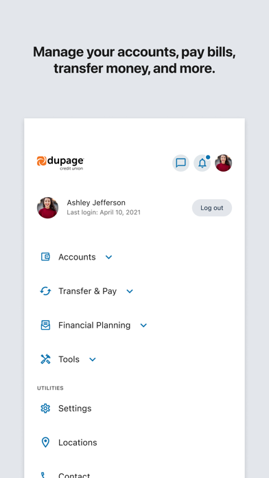 DuPage Credit Union Screenshot