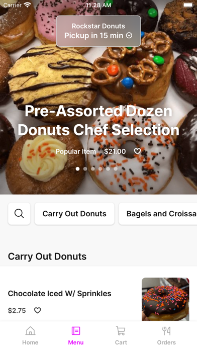 Screenshot 2 of RockStar Donuts To Go App