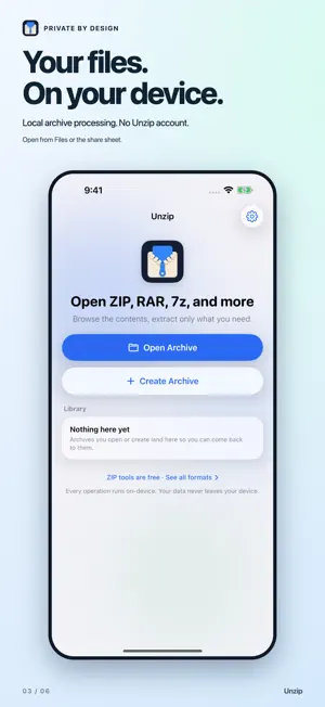 Unzip: ZIP, RAR & 7z Extractor screenshot 3