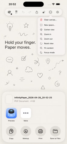 Infinity Paper iPhone screenshot