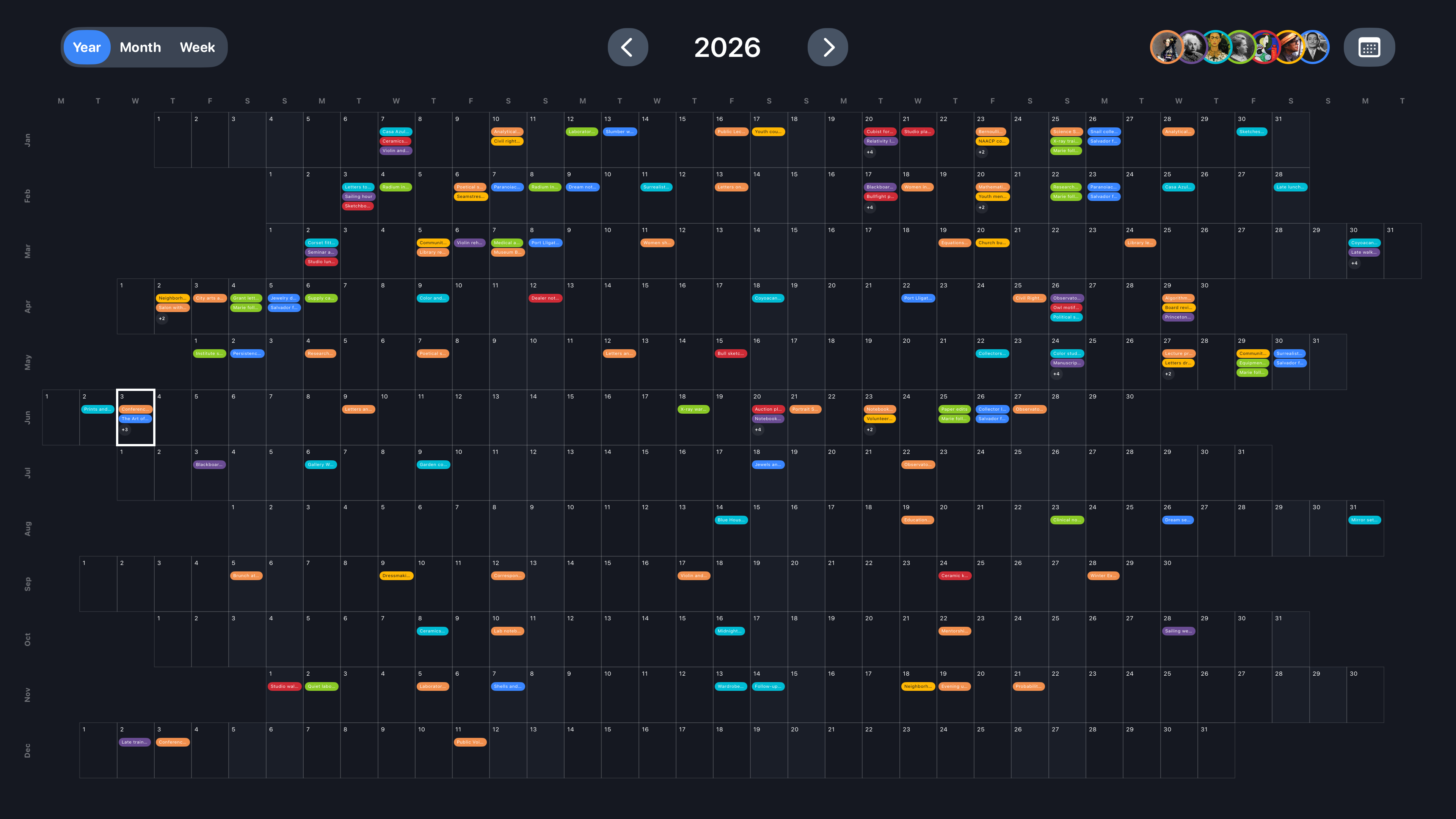 Calendar on TV screenshot 2
