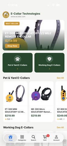 E-Collar Mobile iPhone screenshot
