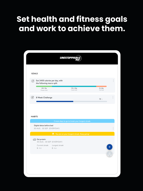 Unstoppable 365 iPad screenshot 5 - Health & Fitness app