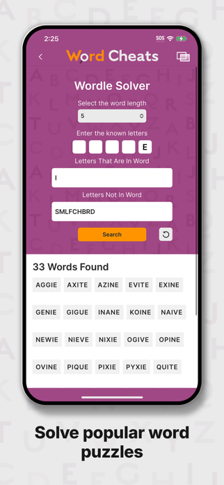 Word Cheats - Solver & Tools Screenshot 2 of 4