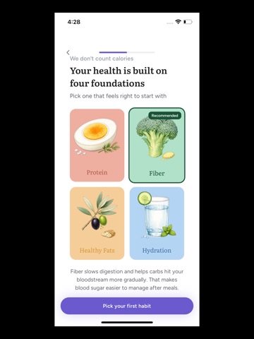 Hobbes: Nutrition Habit Coach iPad screenshot