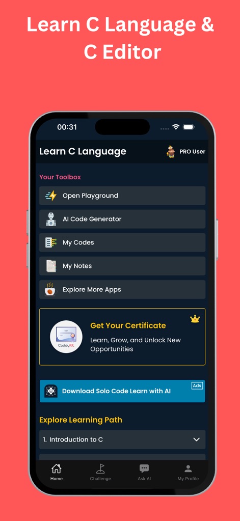 C Programming: Learn & Code - Education App | MWM