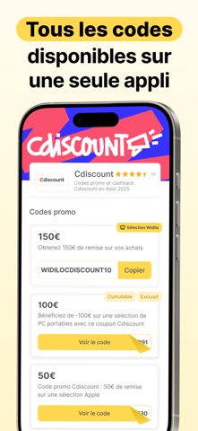 Widilo: Cashback & Codes Promo Screenshot 9 of 10