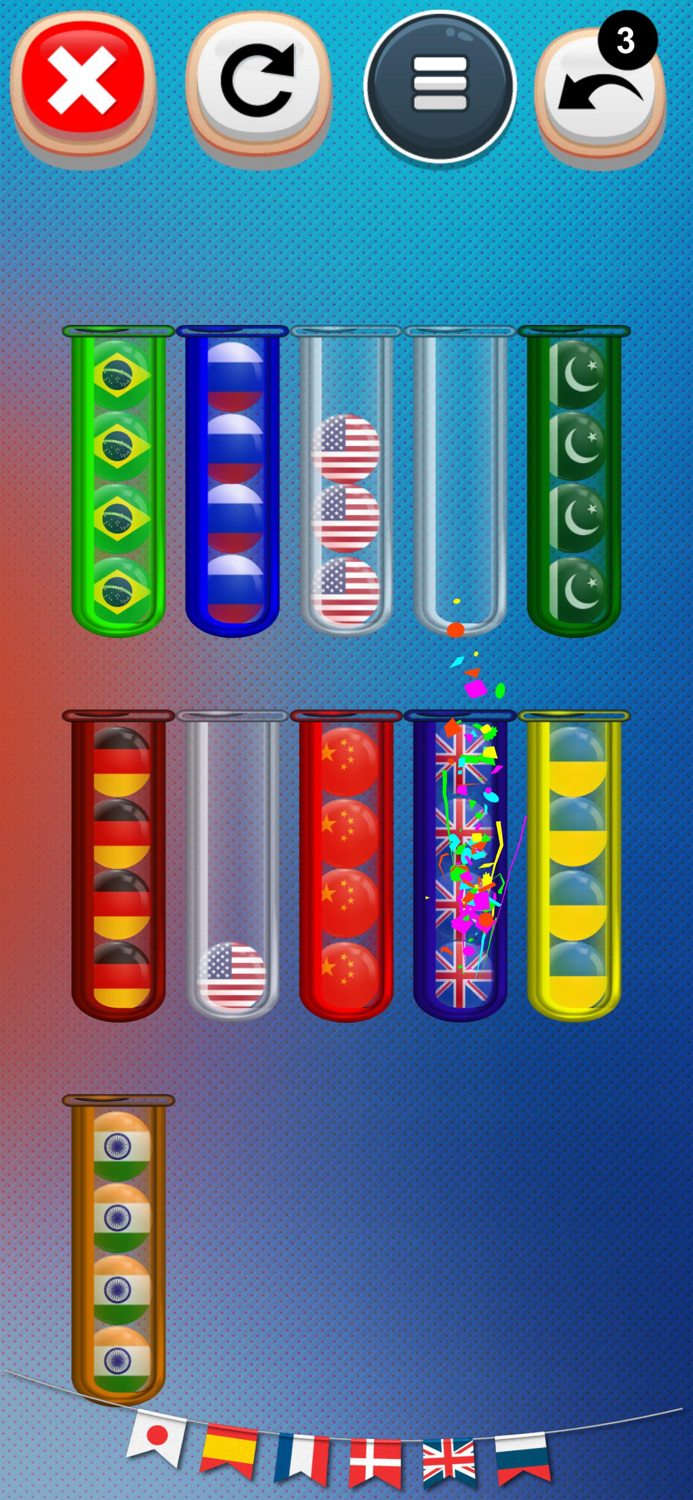 Flag Sort Game Sorting Puzzle