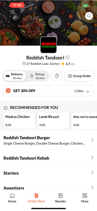 Reddish Tandoori. Screenshot 2 of 4