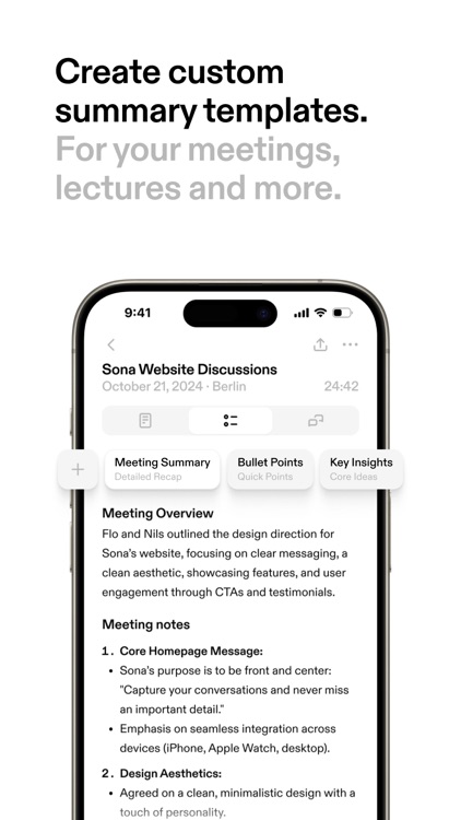 Sona Insight: Voice to Text AI