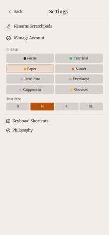 Benchpad — Scratchpad Notes screenshot