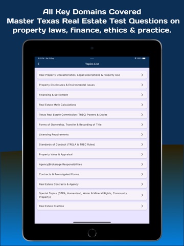 Texas Real Estate Test Prep iPad screenshot