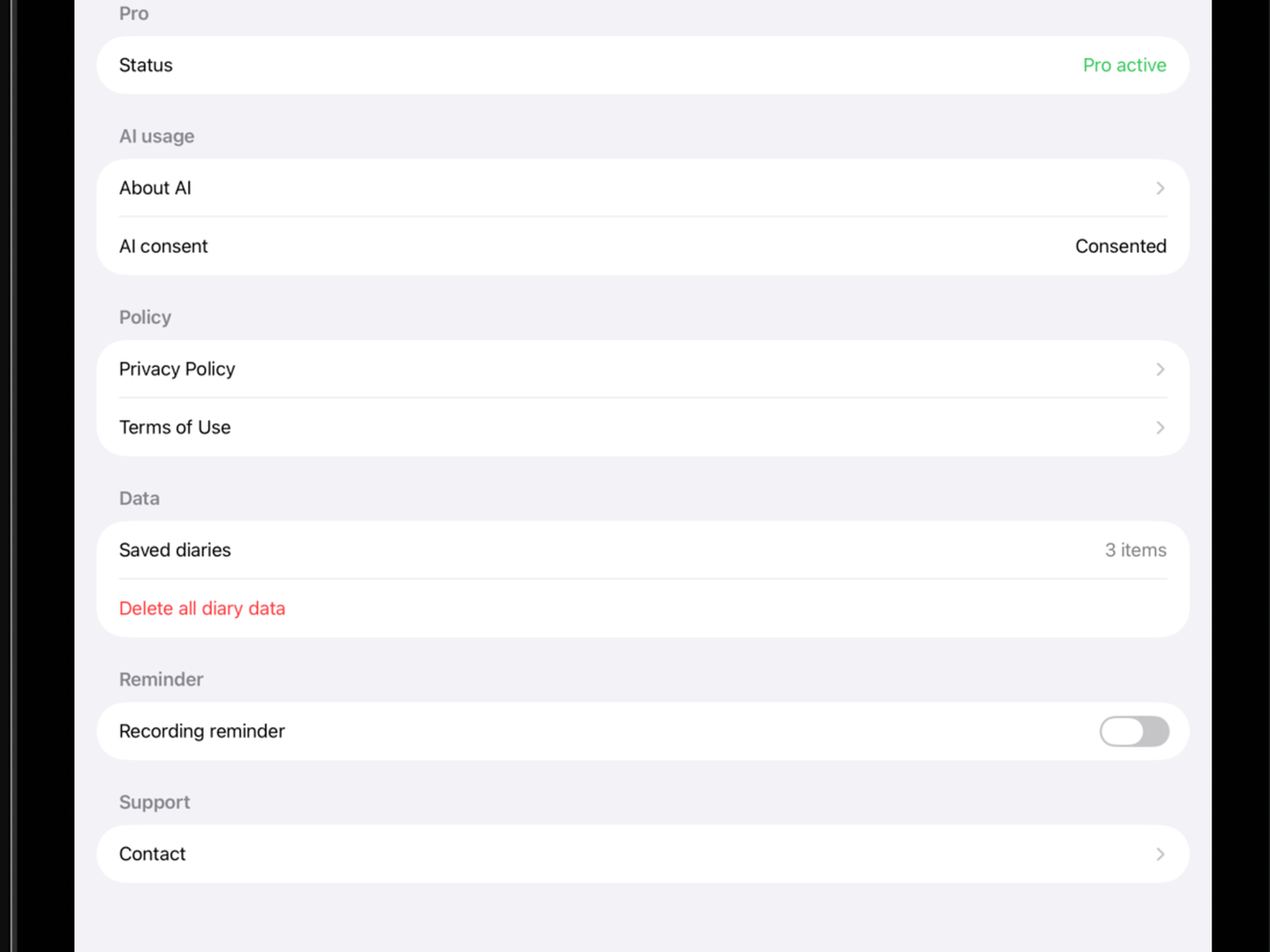 Sentiary screenshot 10