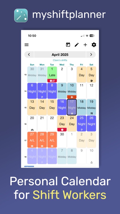 My Shift Planner - Calendar screenshot-0