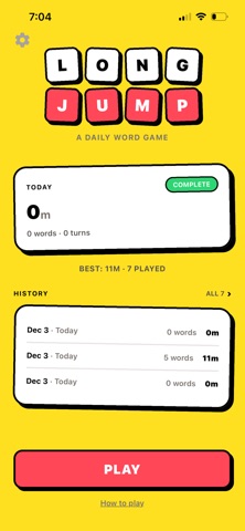 Word Game - LongJump iPhone screenshot