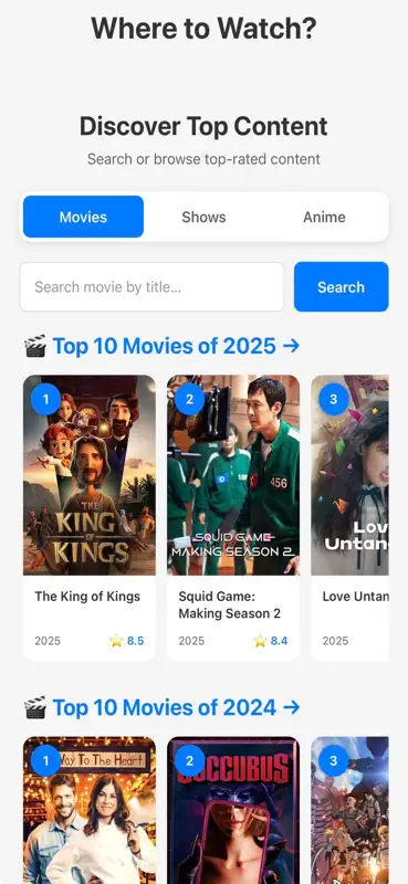 Where To Watch | Movies screenshot 9 of 9