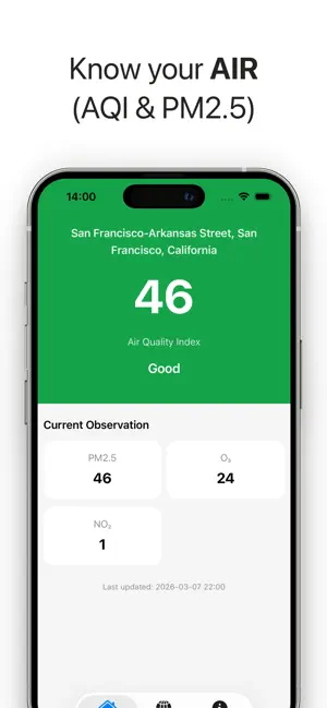 Lung AQI - Air Quality Monitor screenshot 1