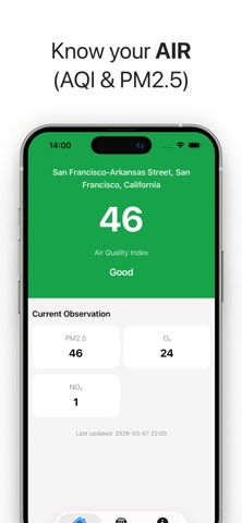 Lung AQI - Air Quality Monitor iPhone screenshot