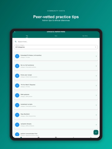 Accipe UK clinical guidance iPad screenshot