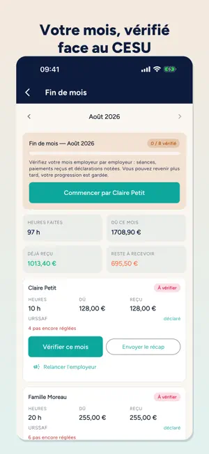 Domilien : suivi CESU screenshot 2