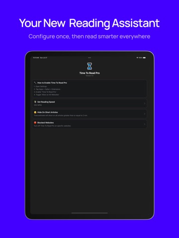 Time to Read Pro iPad screenshot