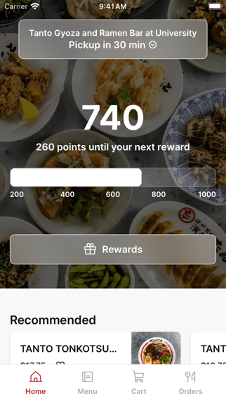 Tanto Gyoza and Ramen Bar iPhone screenshot 1 - Food & Drink app