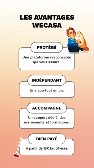 Capture d'écran de Mission Freelance Wecasa Pro sur iPhone 8
