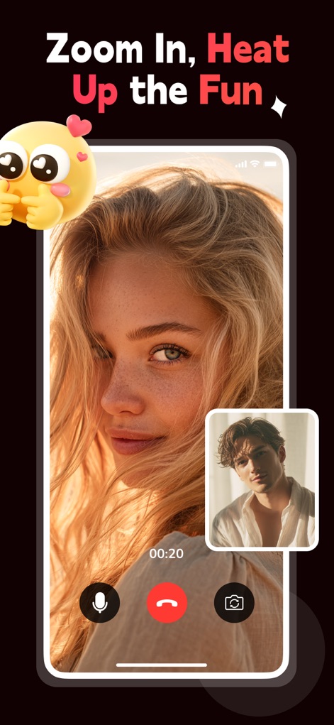 Adult Flirt Meetup App - XDate - The app facilitates instant live video chats, allowing users to conduct real-time 'vibe checks' and connect face-to-face.