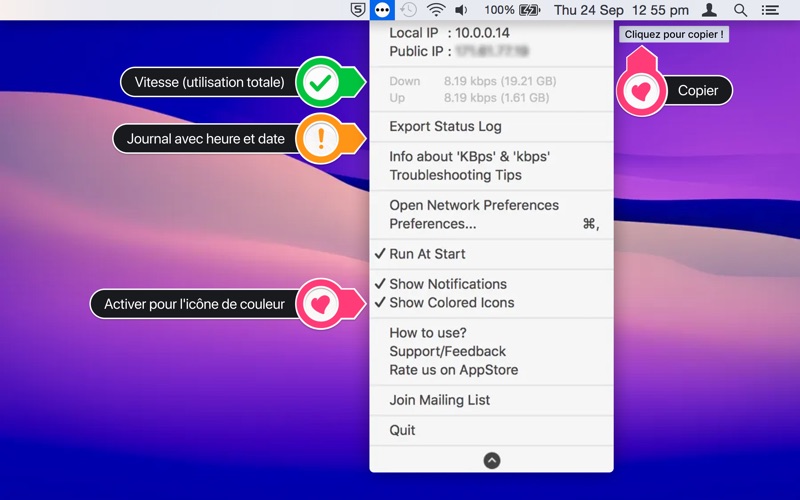 Screenshot #2 pour Internet Status : iOn