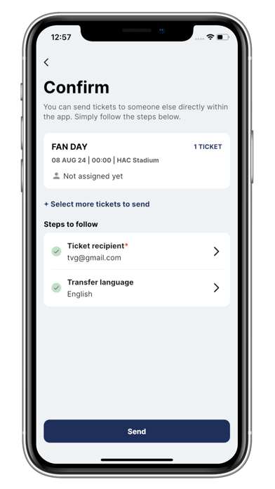 HAC Mobile Tickets Screenshot
