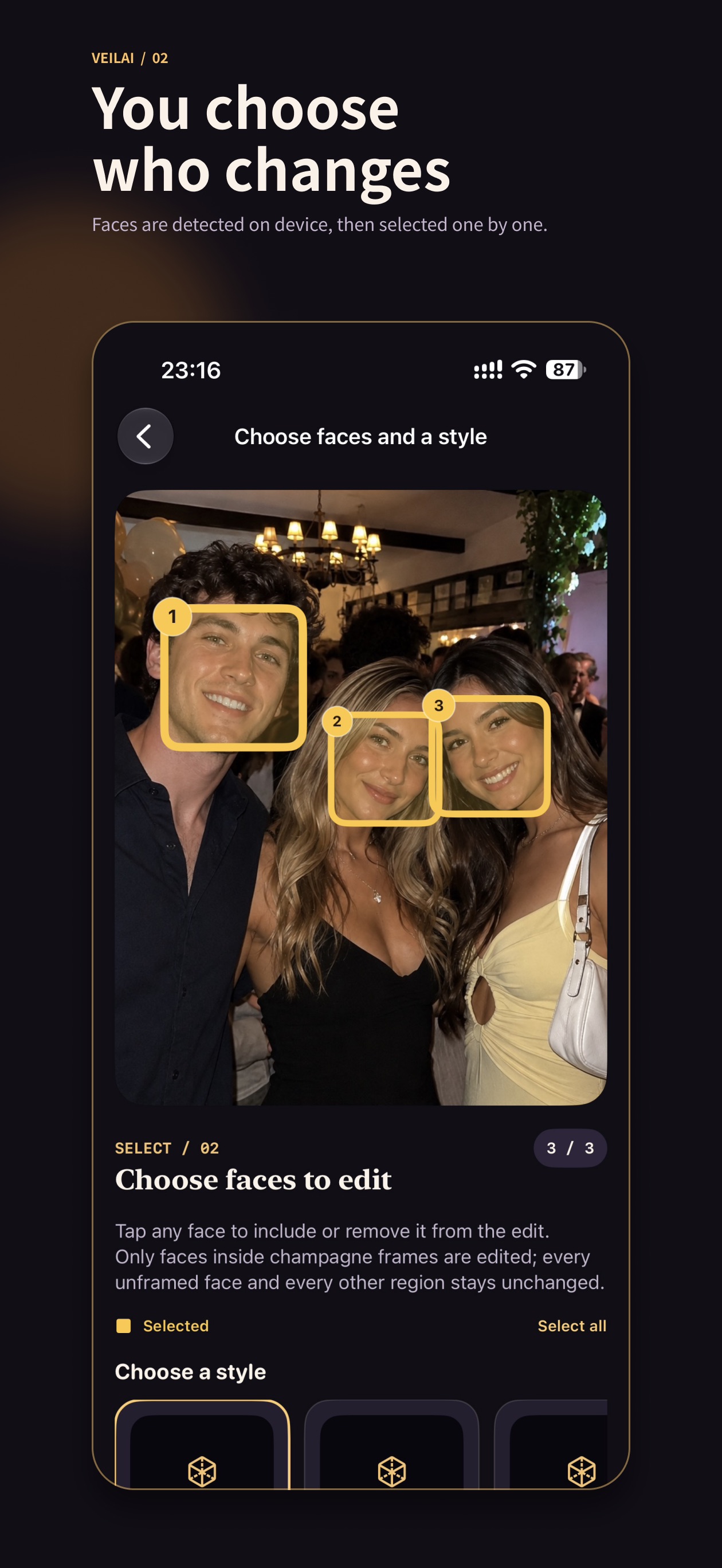 Screenshot 2 of VeilAI: AI Face & Photo Editor