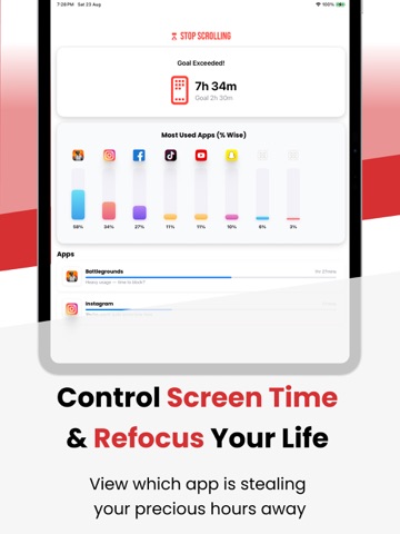 Stop Scrolling - Refocus Life iPad screenshot