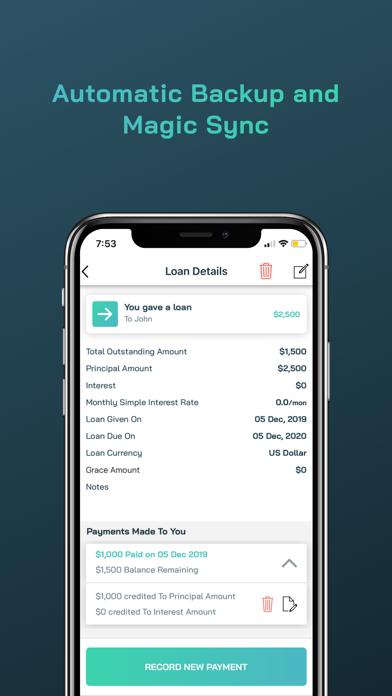 Loan Book & Debt Manager Screenshot