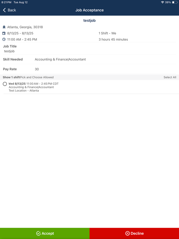 ReserveAJob iPad screenshot 4 - Business app