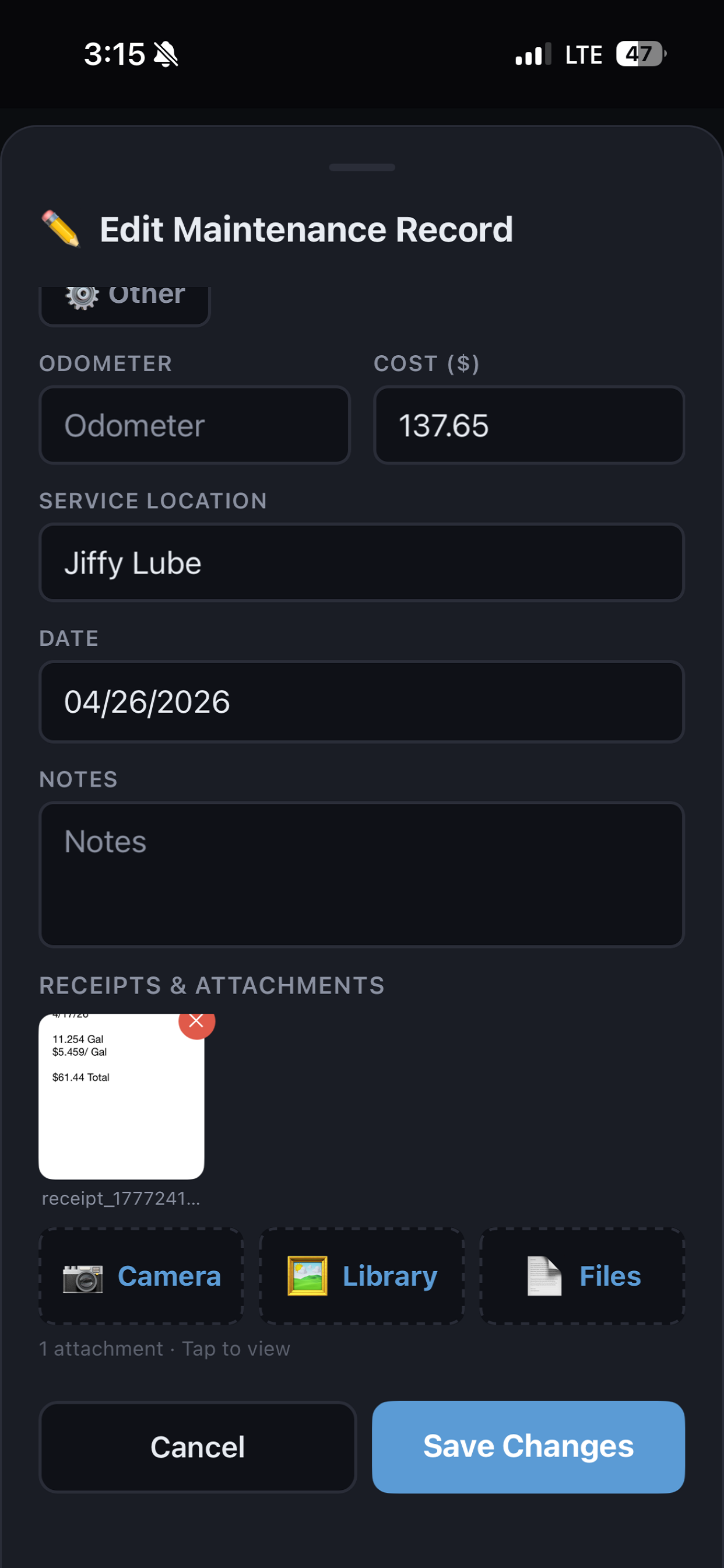 Auto Fuel & Maintenance screenshot 5
