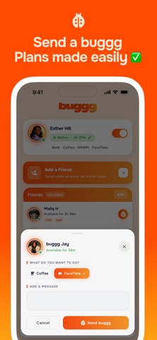 buggg: make plans with friends screenshot