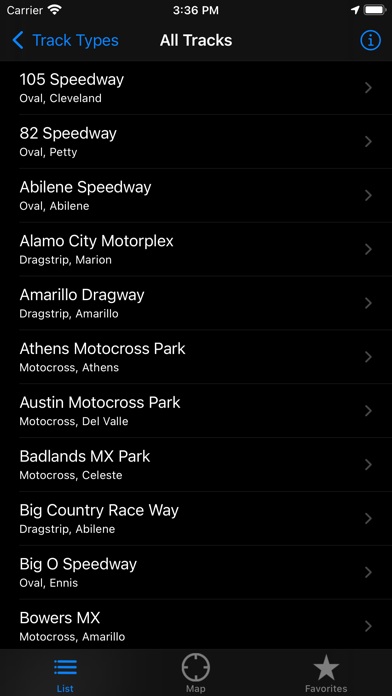 Texas Race Tracks iPhone screenshot 7 - Sports app