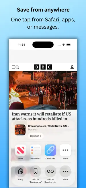LaterLinks: Ready when you are screenshot 2