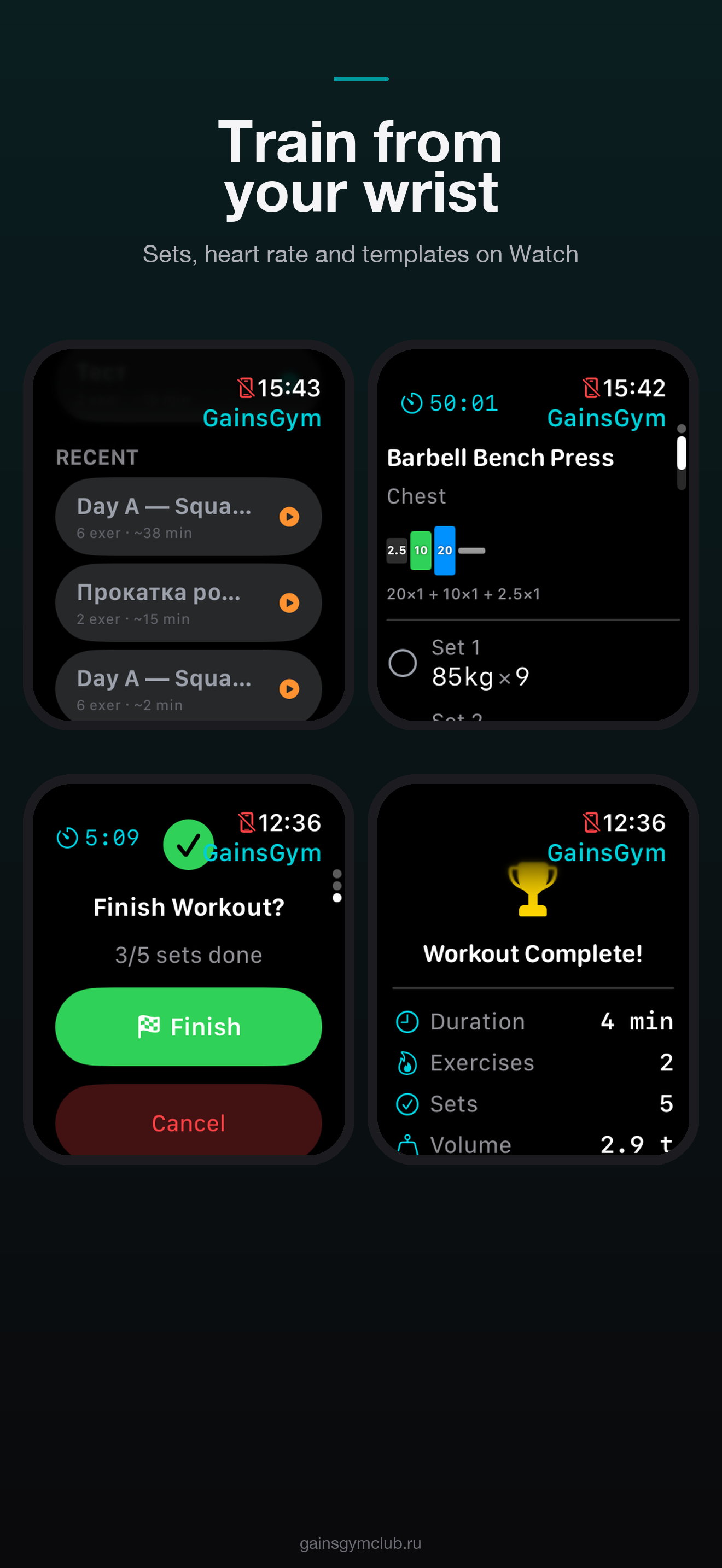 GainsGymClub: Workout Log