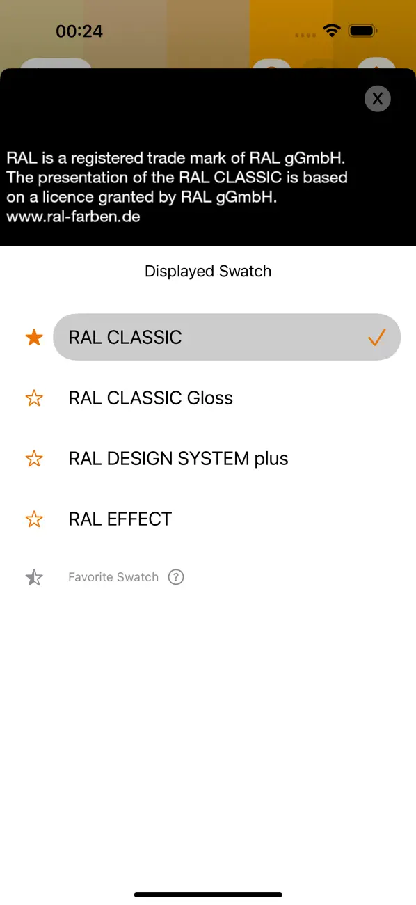 #6. RAL iColours (iOS) Podle: Colorix SA