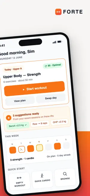 Forte: Strength & Gym Tracker screenshot 2