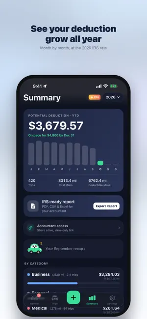 MileTracker:AI Mileage Logbook screenshot 3