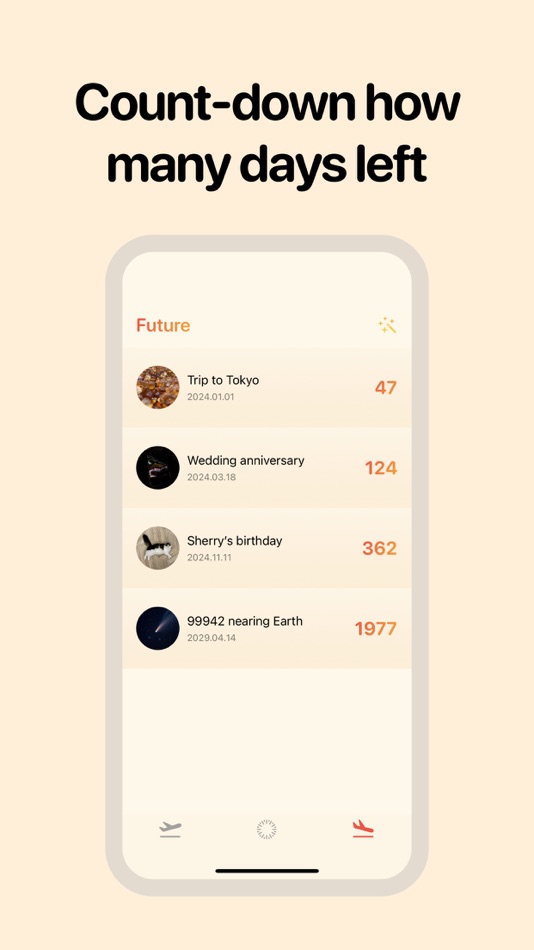 #4. KeyDays · Minimal Day Counter (iOS) 由: 炜东 黄