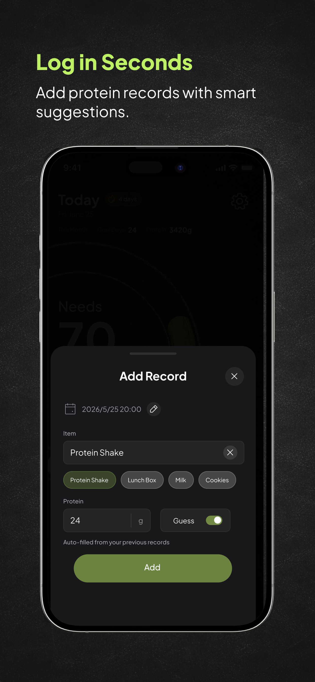 ProteinMeter: Protein Tracker screenshot 2