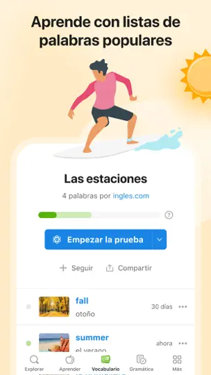 Captura de pantalla de Inglés.com Aprender Inglés en iPhone 8