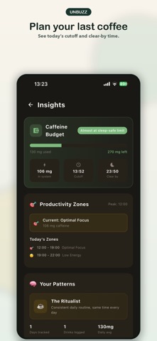 Unbuzz: Caffeine Tracker Screenshot 3 of 5