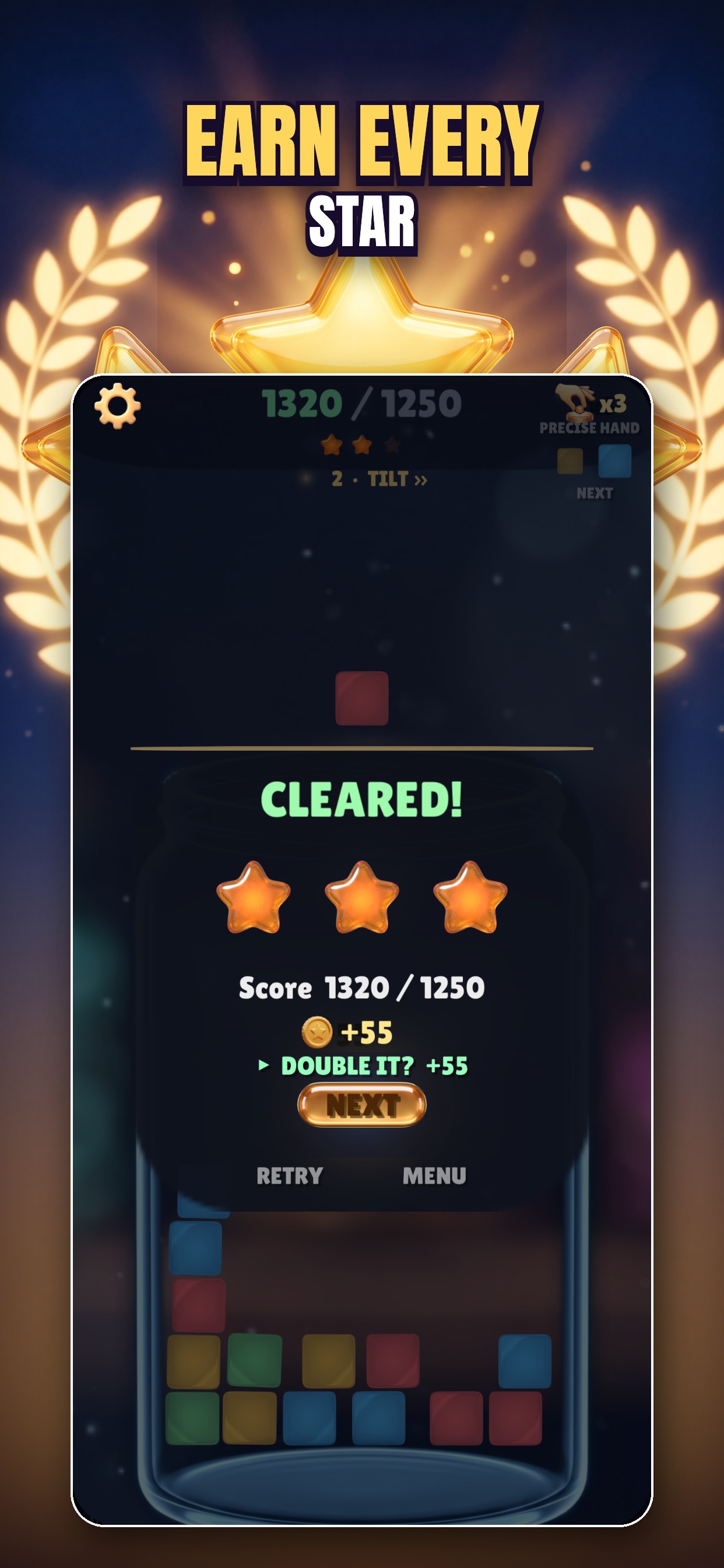 Screenshot 4 of Tilting Jar: Block Puzzle